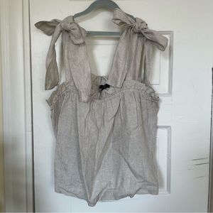 NWT JCrew Linen Tie-shoulder Linen Tank